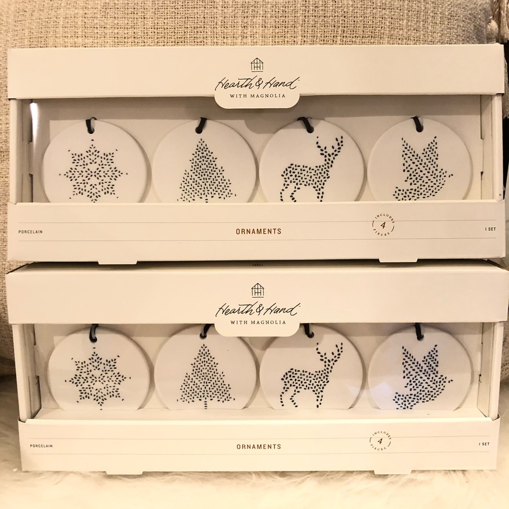 Set of 8 Hearth And Hand With Magnolia Ornaments